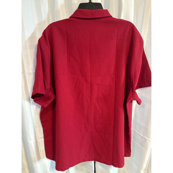 Coofandy Men's New Red Button-Up Shirt 3XL 96% Polyester 4% Spandex - Picture 5 of 6